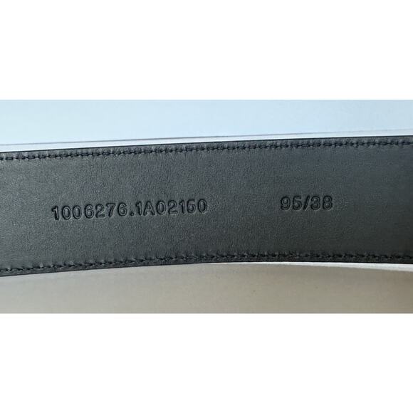 Versace Silver Medusa-Buckle Blue Leather Belt 95 (38) Italy 1006276 NIB $600 - Picture 8 of 10